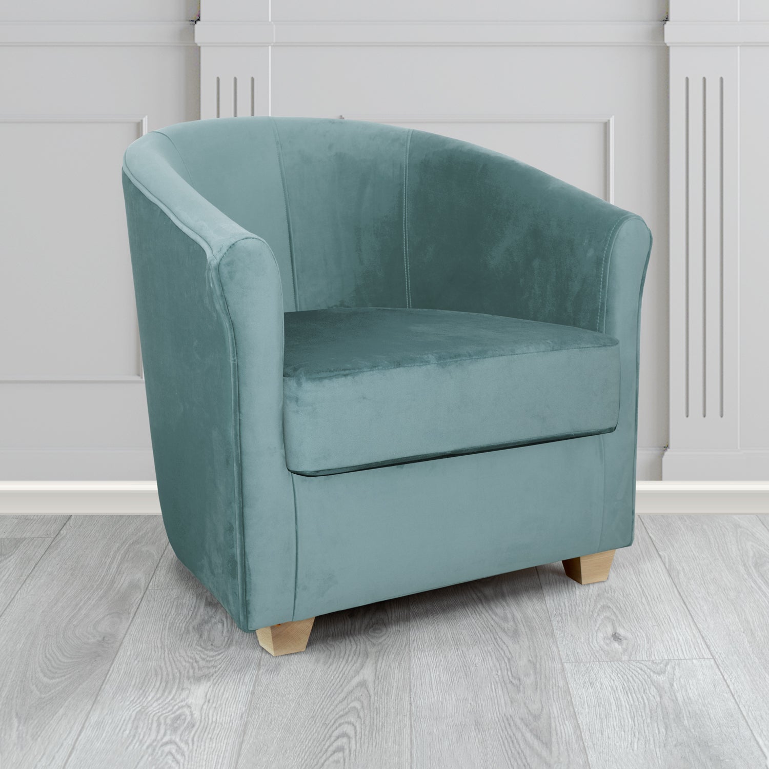 Cannes Tub Chair in Panaz Fabrics Allure Crib 5 Velvet Fabric