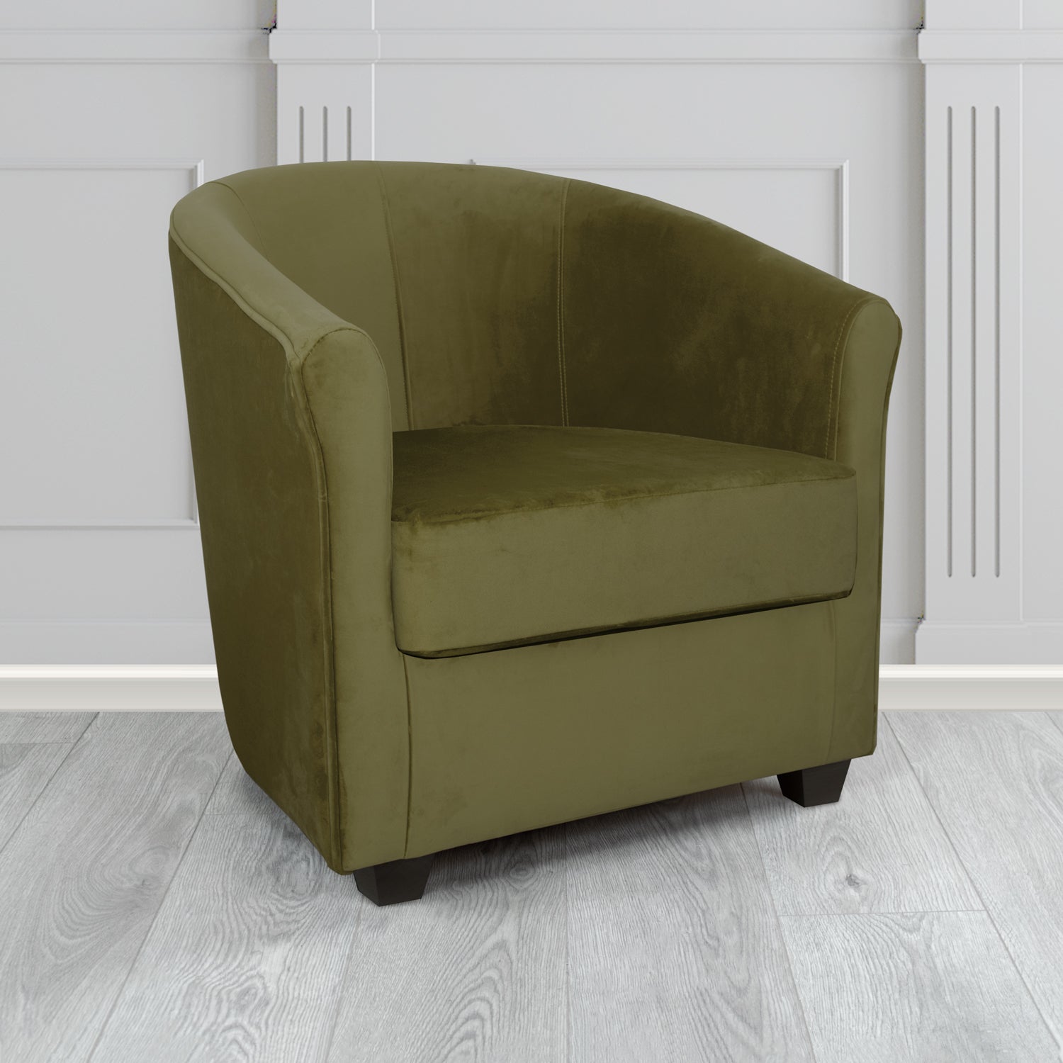 Cannes Tub Chair in Panaz Fabrics Allure Crib 5 Velvet Fabric