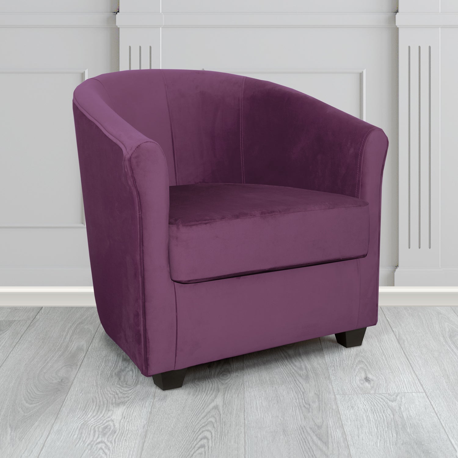 Cannes Tub Chair in Panaz Fabrics Allure Crib 5 Velvet Fabric