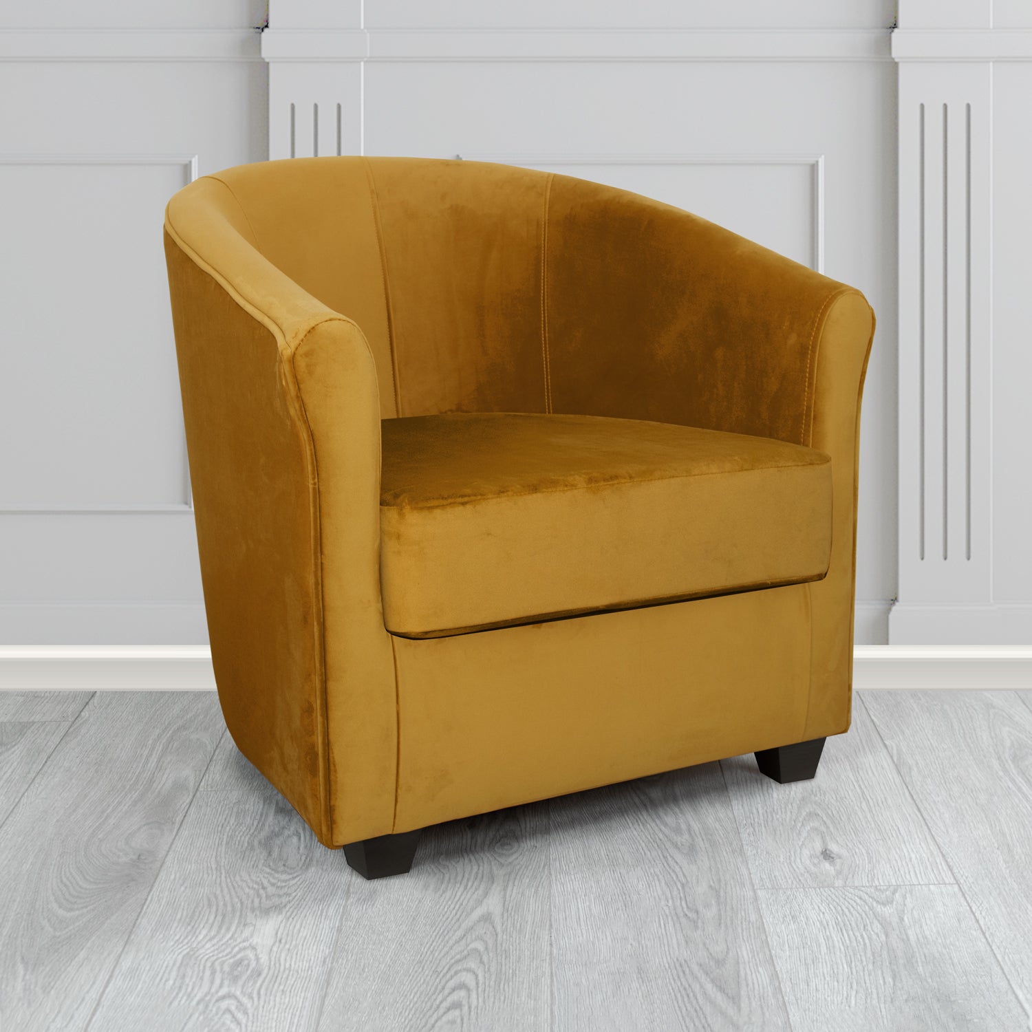 Cannes Tub Chair in Panaz Fabrics Allure Crib 5 Velvet Fabric