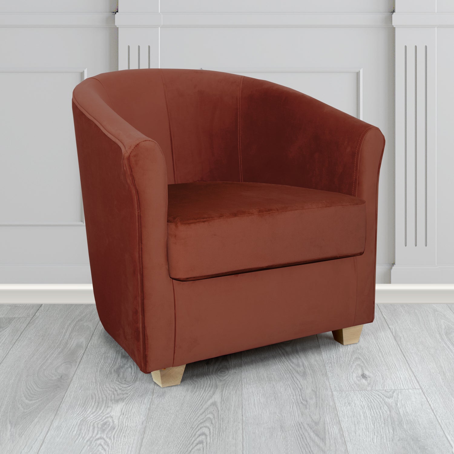 Cannes Tub Chair in Panaz Fabrics Allure Crib 5 Velvet Fabric