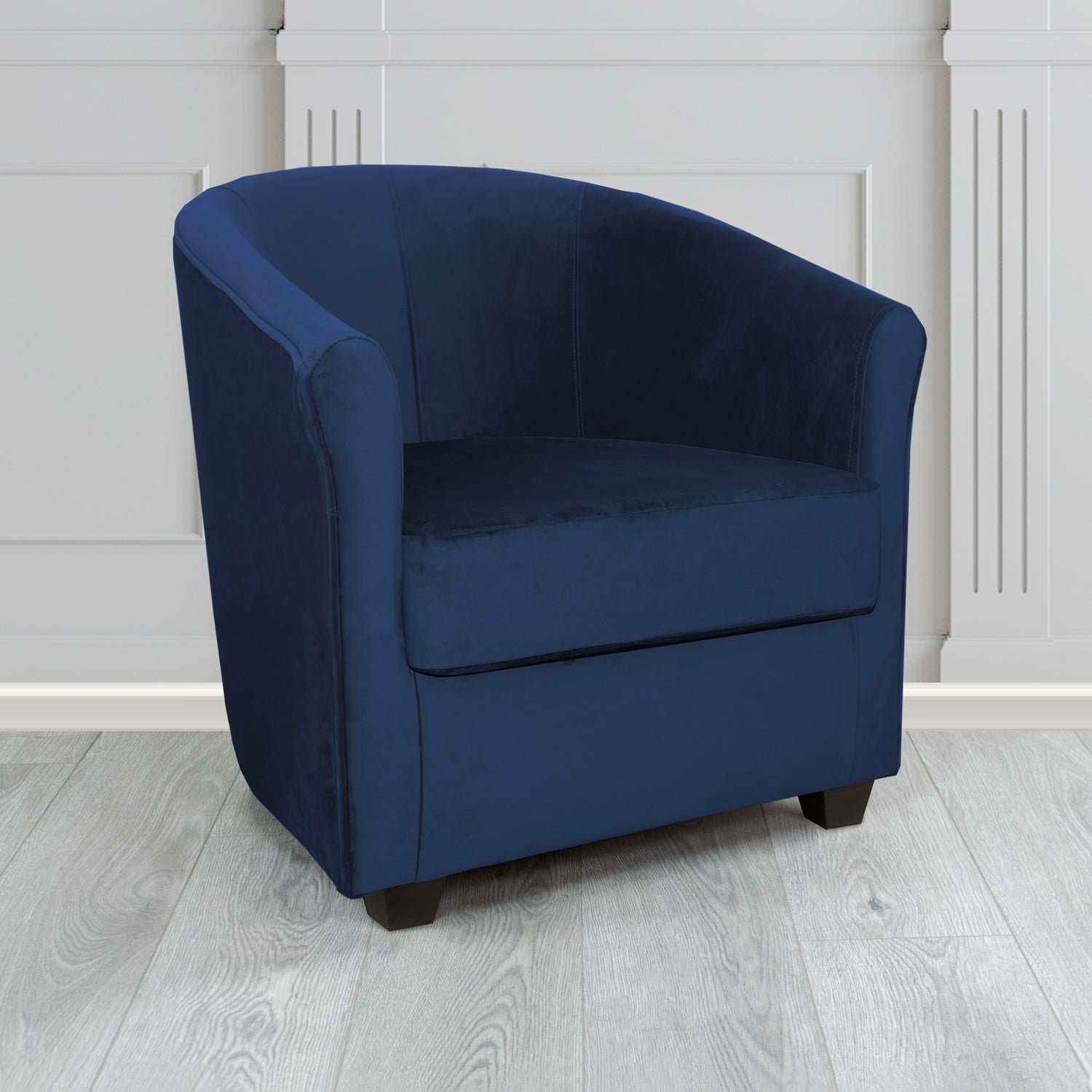 Cannes Tub Chair in Panaz Fabrics Allure Crib 5 Velvet Fabric