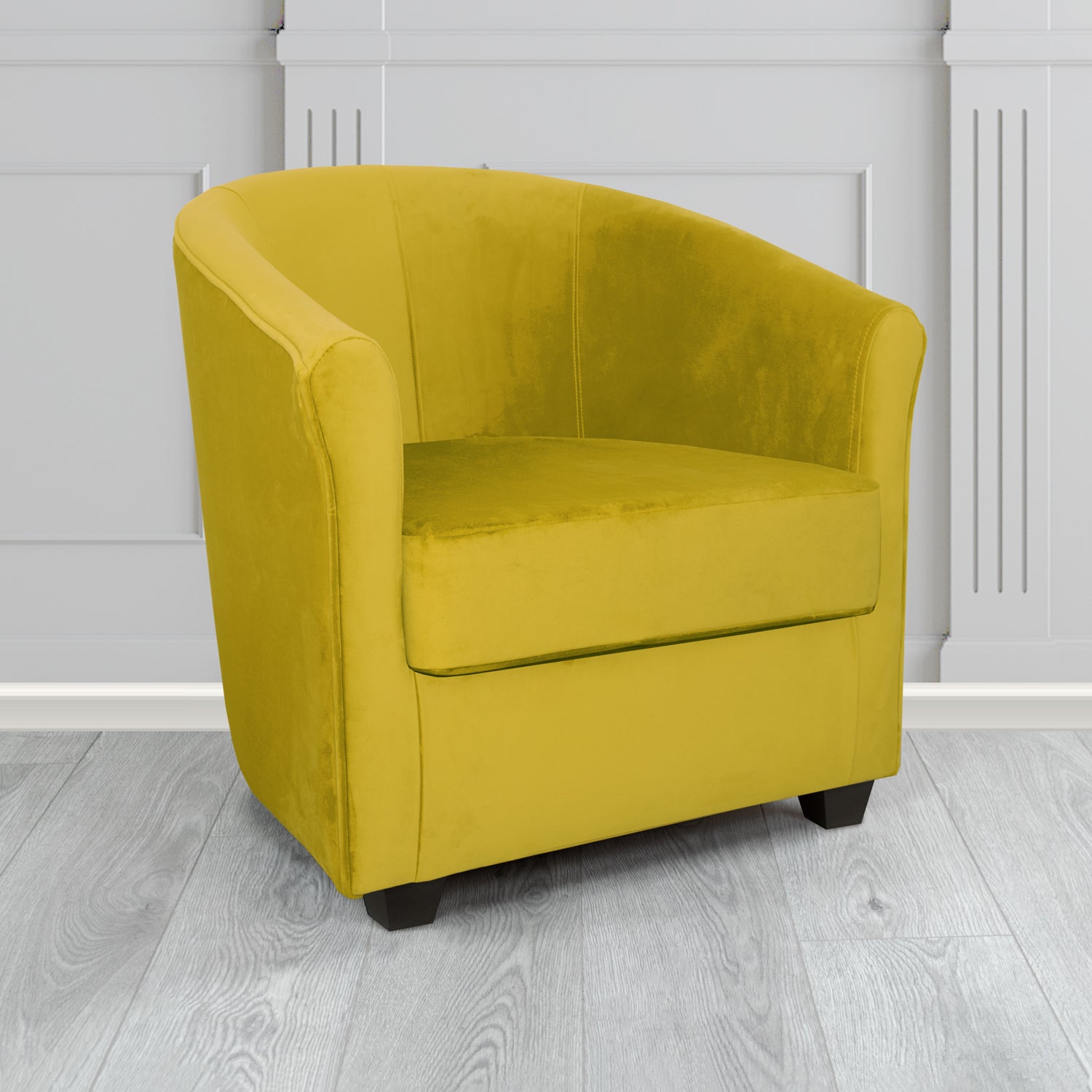 Cannes Tub Chair in Panaz Fabrics Allure Crib 5 Velvet Fabric