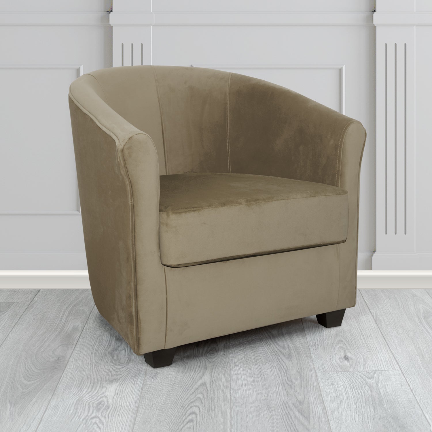 Cannes Tub Chair in Panaz Fabrics Allure Crib 5 Velvet Fabric