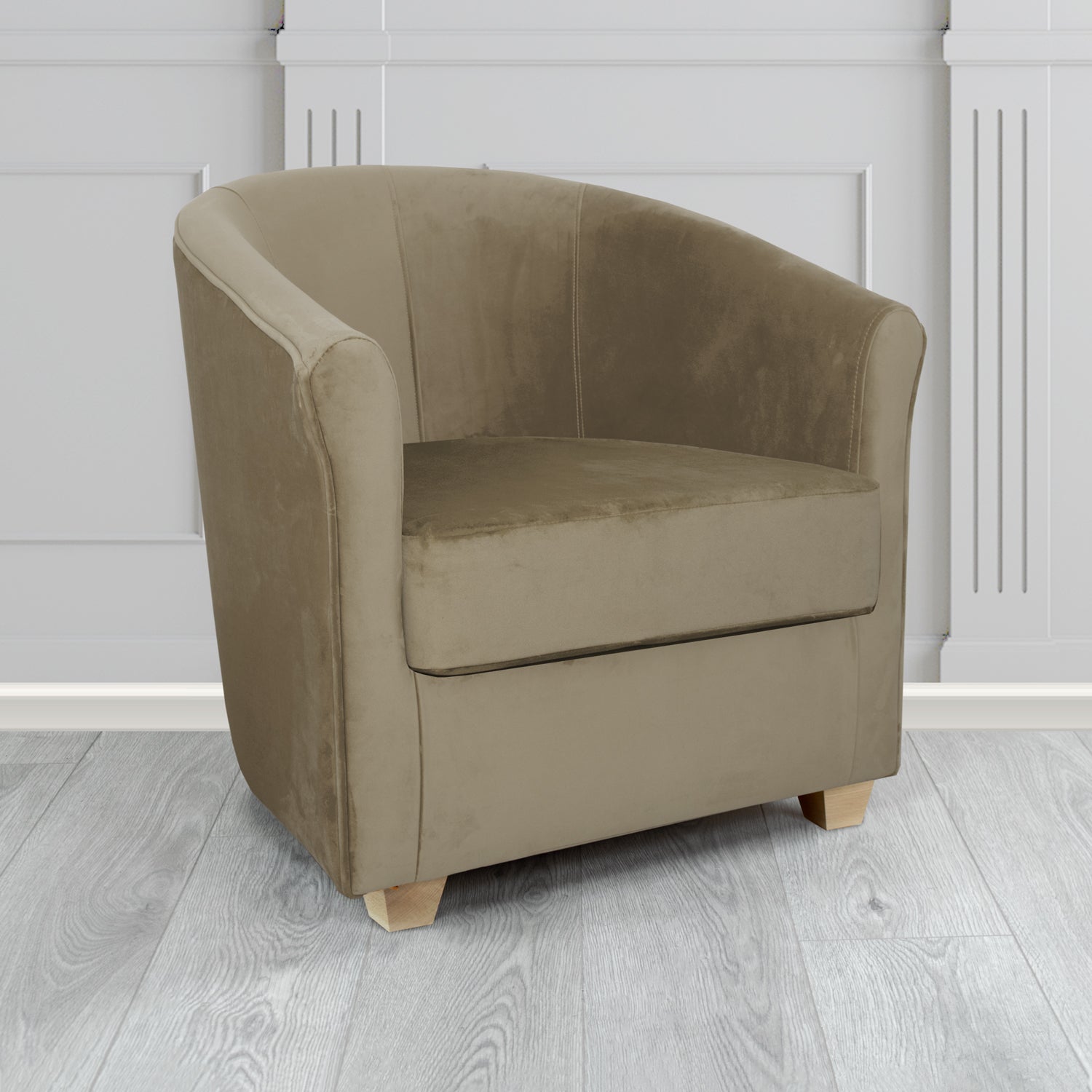 Cannes Tub Chair in Panaz Fabrics Allure Crib 5 Velvet Fabric