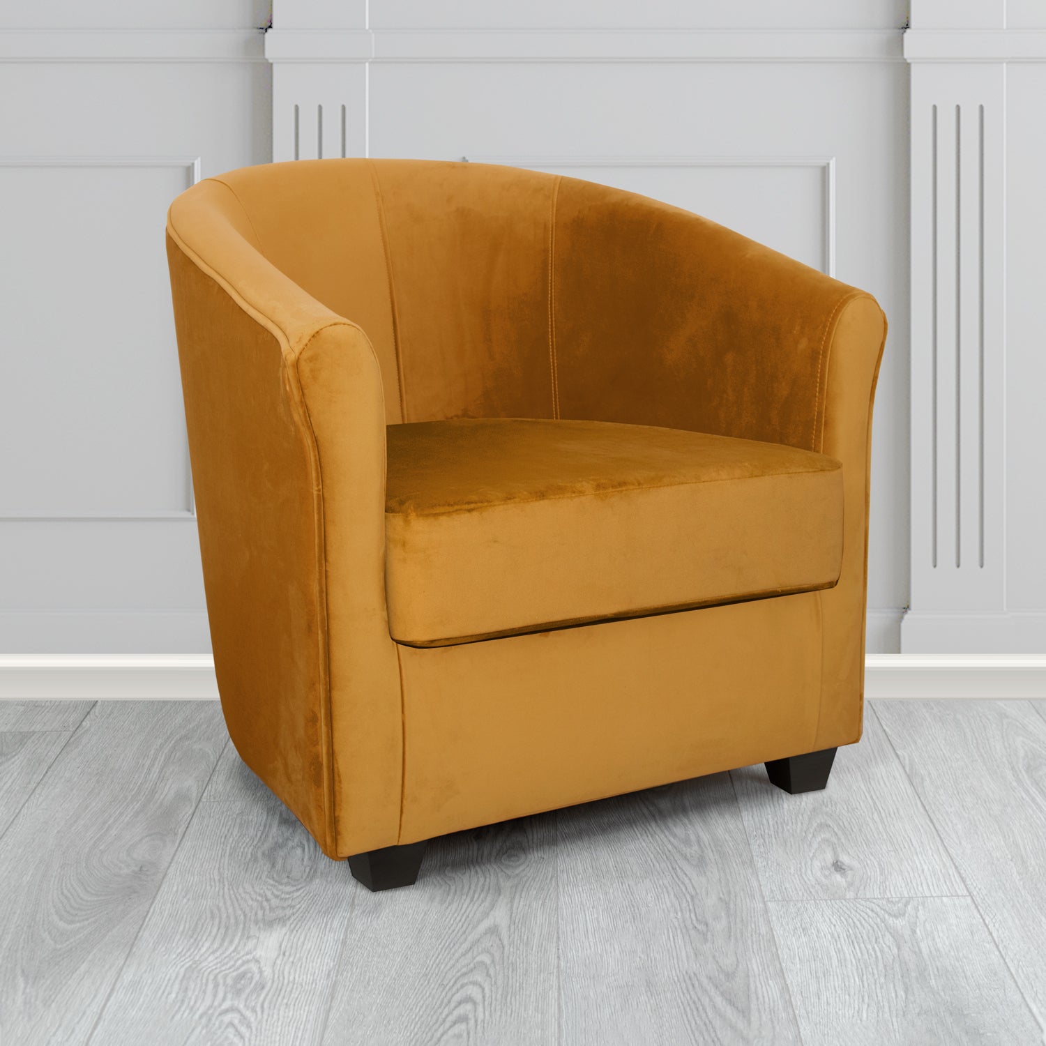 Cannes Tub Chair in Panaz Fabrics Allure Crib 5 Velvet Fabric