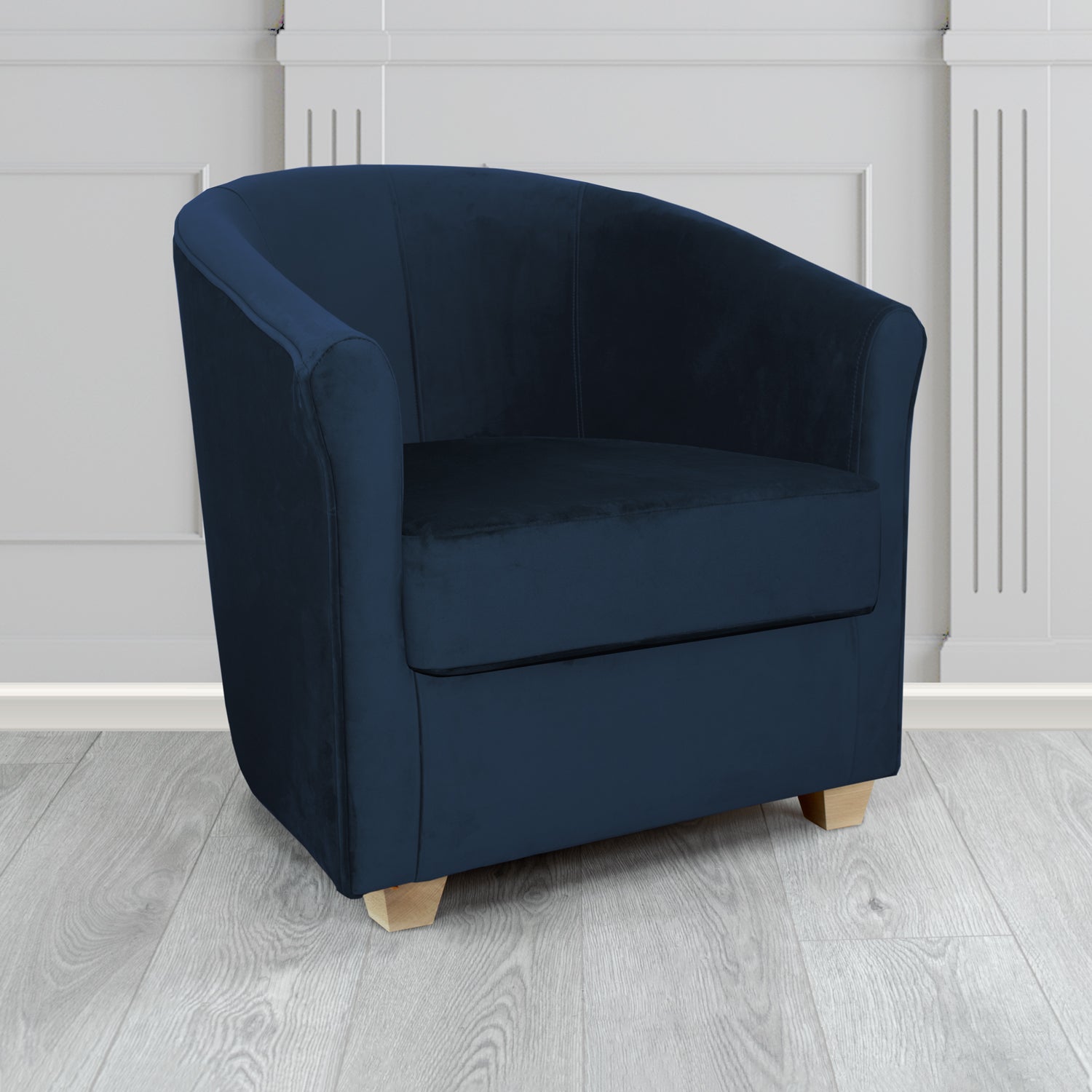 Cannes Tub Chair in Panaz Fabrics Allure Crib 5 Velvet Fabric