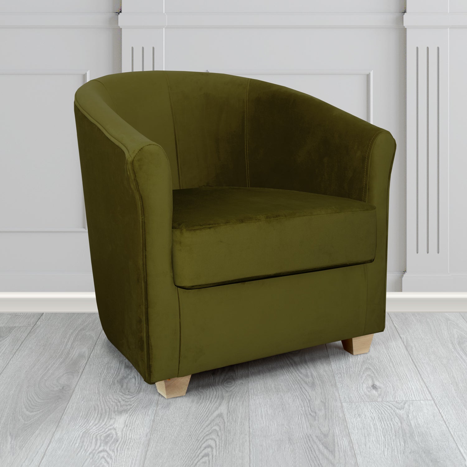 Cannes Tub Chair in Panaz Fabrics Allure Crib 5 Velvet Fabric