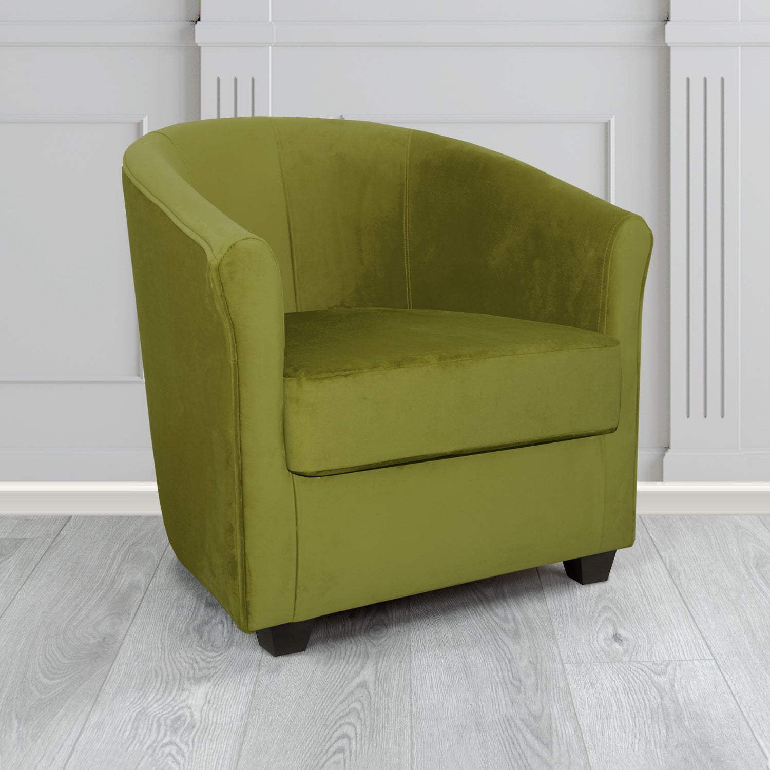 Cannes Tub Chair in Panaz Fabrics Allure Crib 5 Velvet Fabric