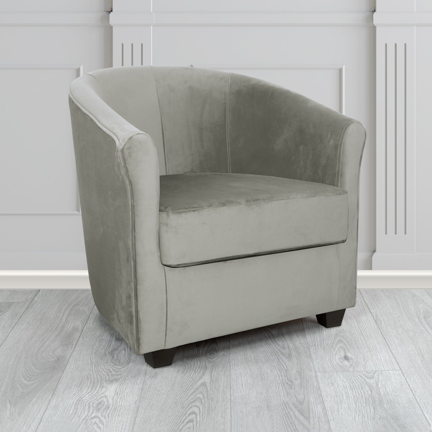 Cannes Tub Chair in Panaz Fabrics Allure Crib 5 Velvet Fabric