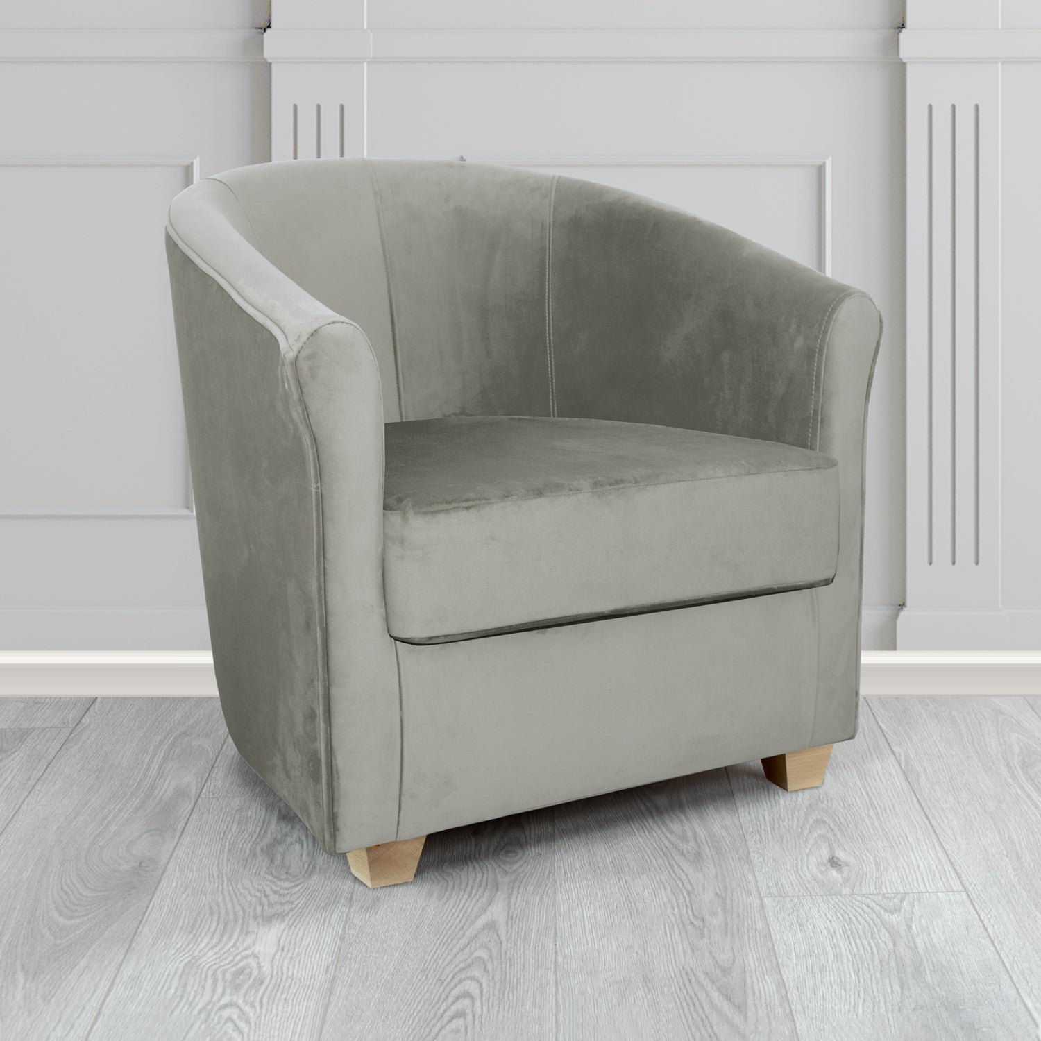 Cannes Tub Chair in Panaz Fabrics Allure Crib 5 Velvet Fabric
