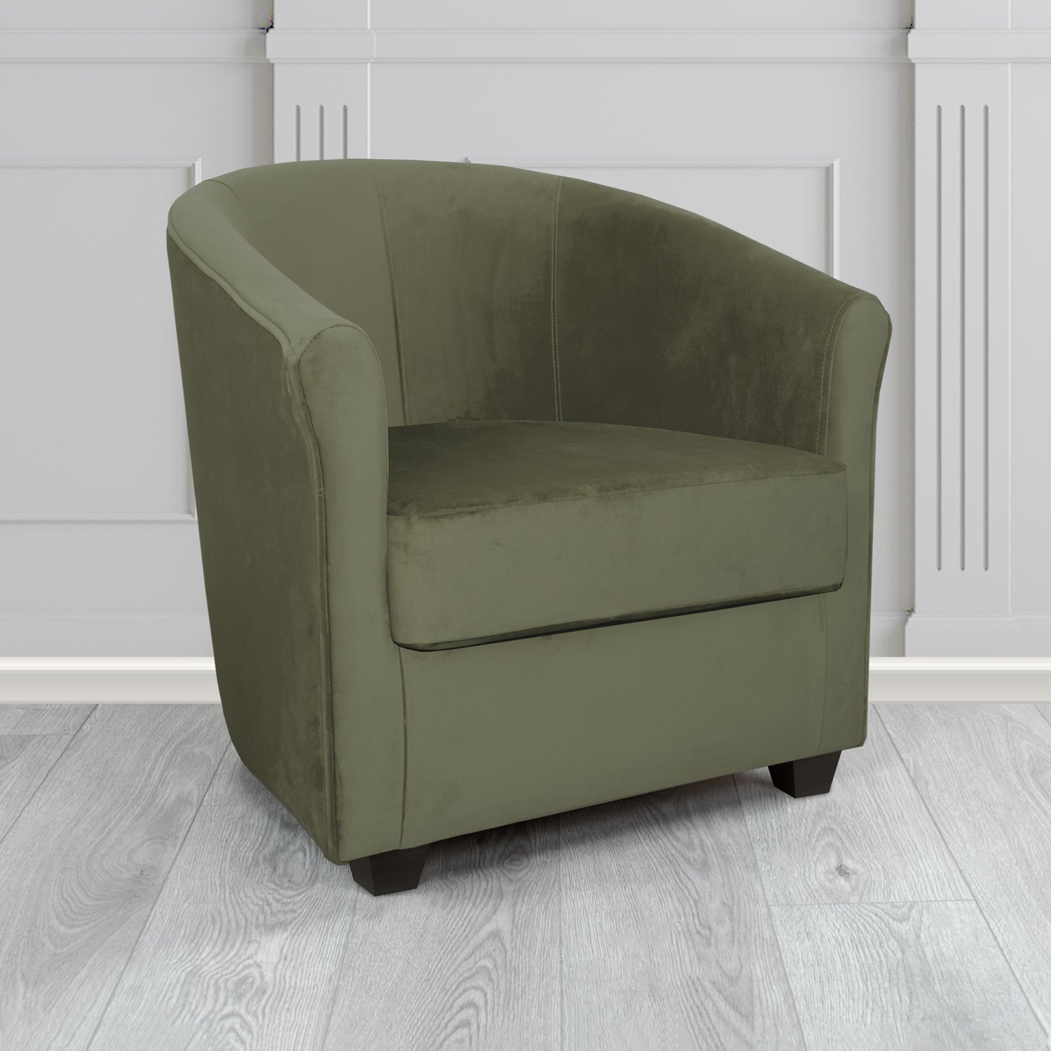 Cannes Tub Chair in Panaz Fabrics Allure Crib 5 Velvet Fabric