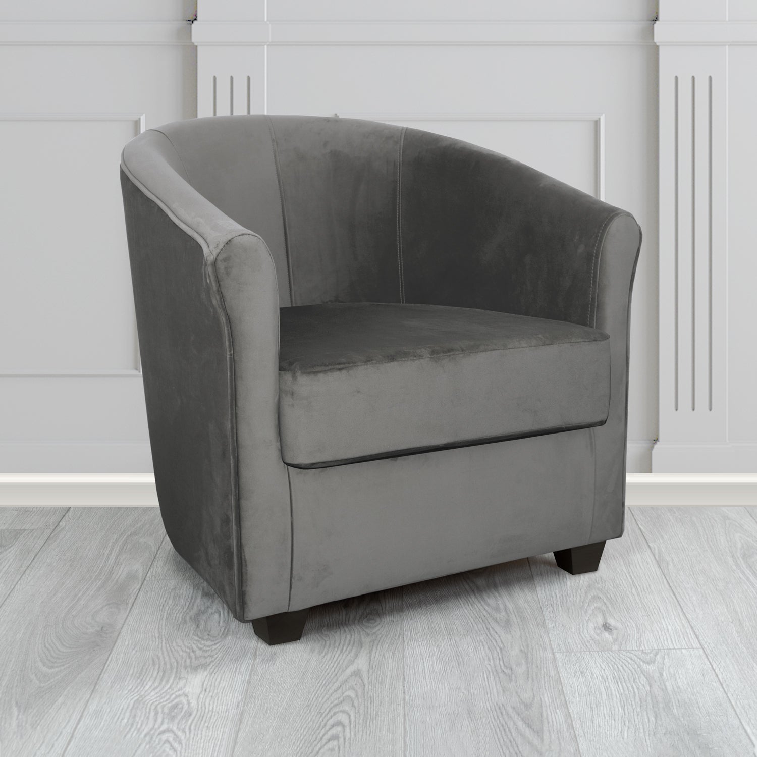 Cannes Tub Chair in Panaz Fabrics Allure Crib 5 Velvet Fabric