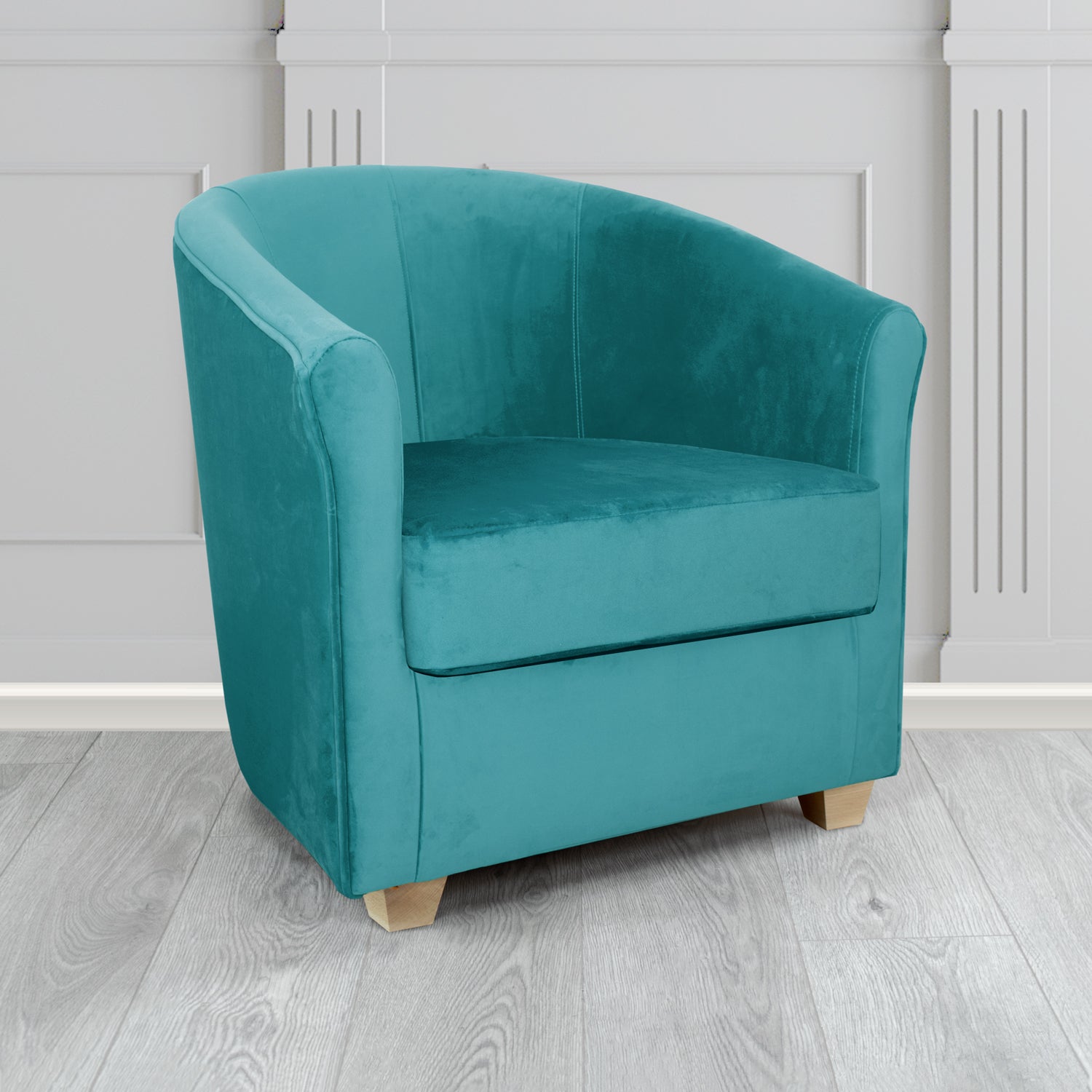 Cannes Tub Chair in Panaz Fabrics Allure Crib 5 Velvet Fabric