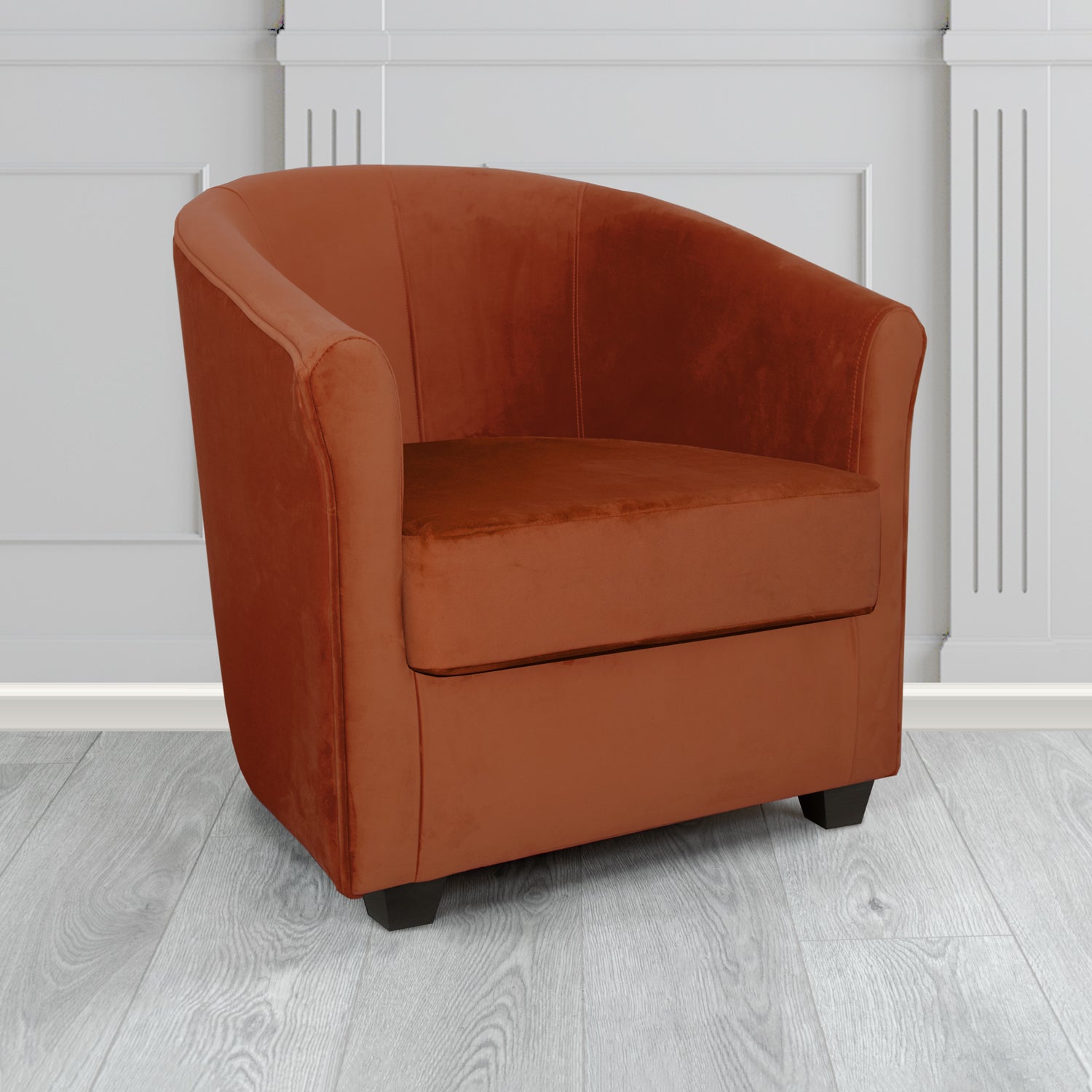 Cannes Tub Chair in Panaz Fabrics Allure Crib 5 Velvet Fabric