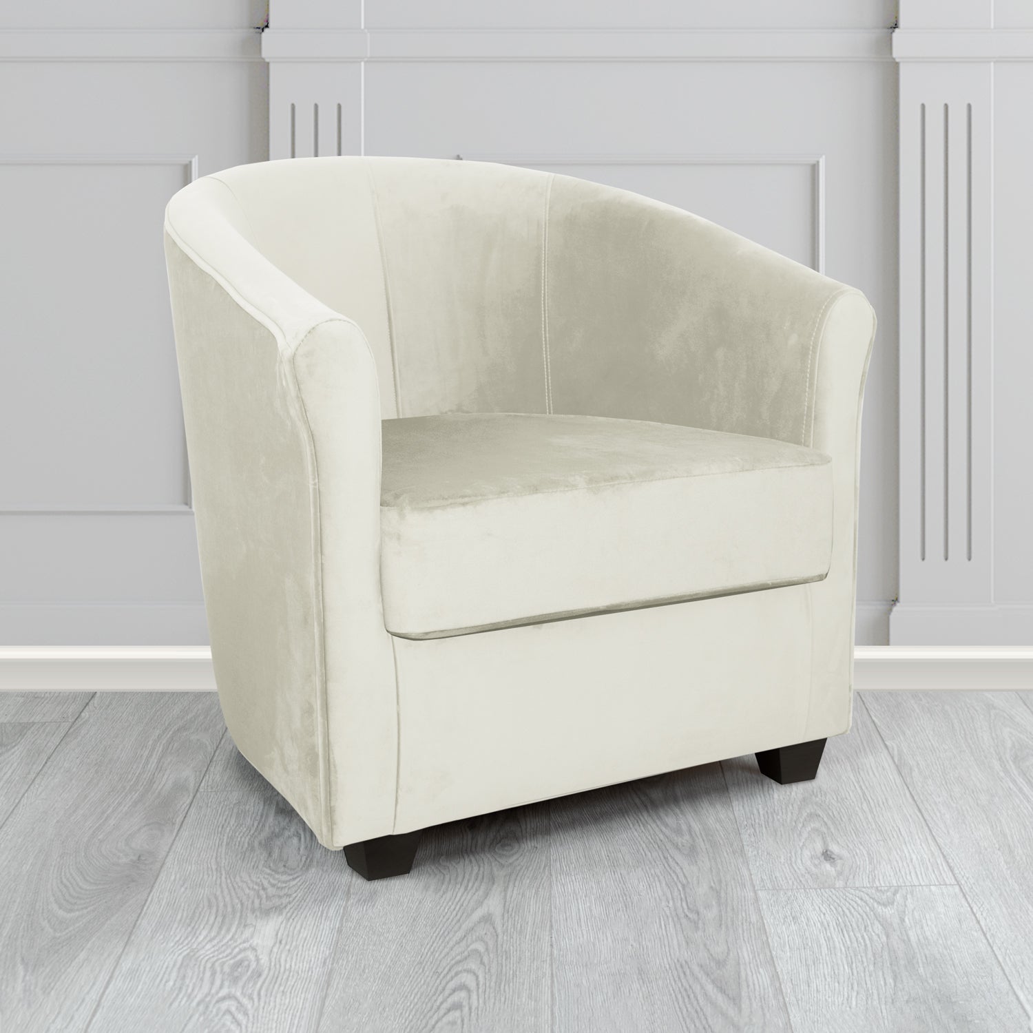 Cannes Tub Chair in Panaz Fabrics Allure Crib 5 Velvet Fabric