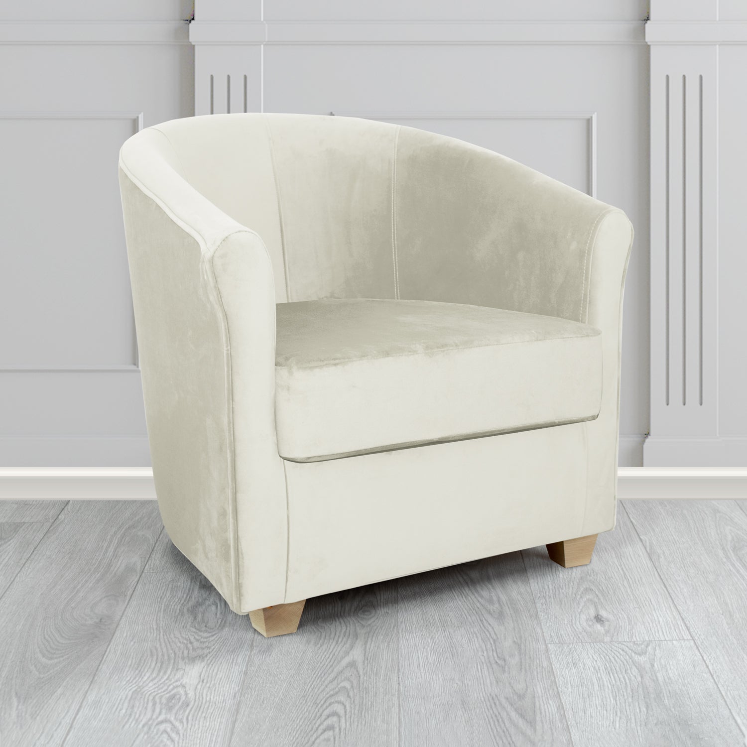 Cannes Tub Chair in Panaz Fabrics Allure Crib 5 Velvet Fabric