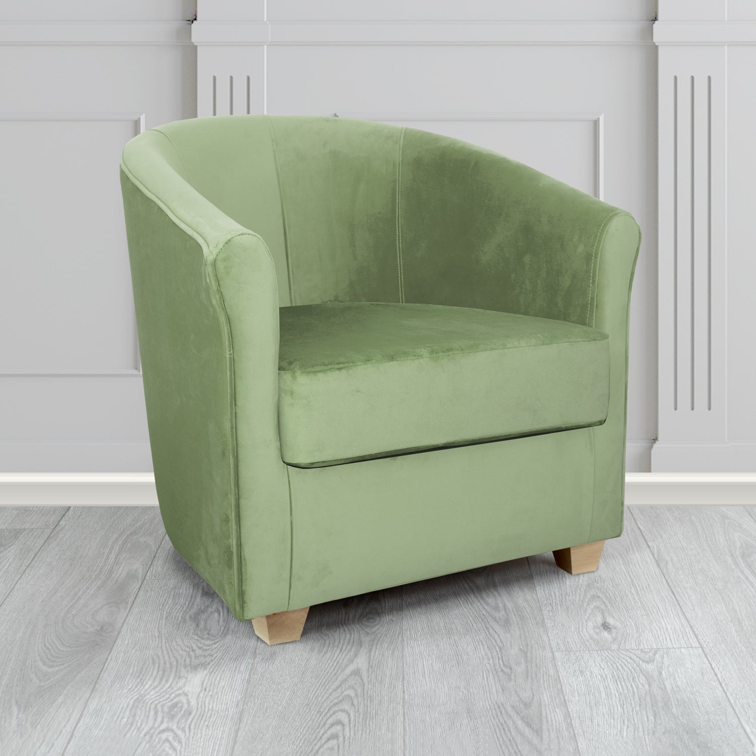 Cannes Tub Chair in Panaz Fabrics Allure Crib 5 Velvet Fabric