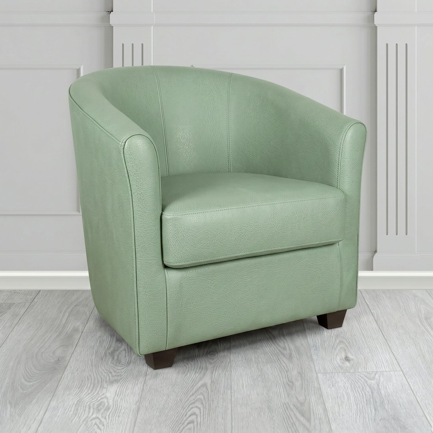 Cannes Tub Chair in Crest Leather Saloon Semi-Aniline Crib 5 Genuine Leather