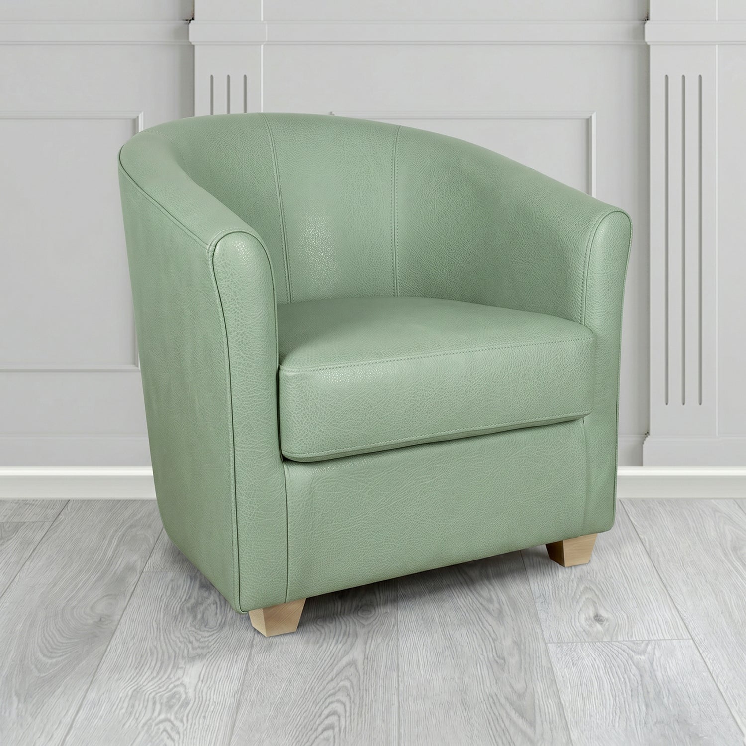 Cannes Tub Chair in Crest Leather Saloon Semi-Aniline Crib 5 Genuine Leather