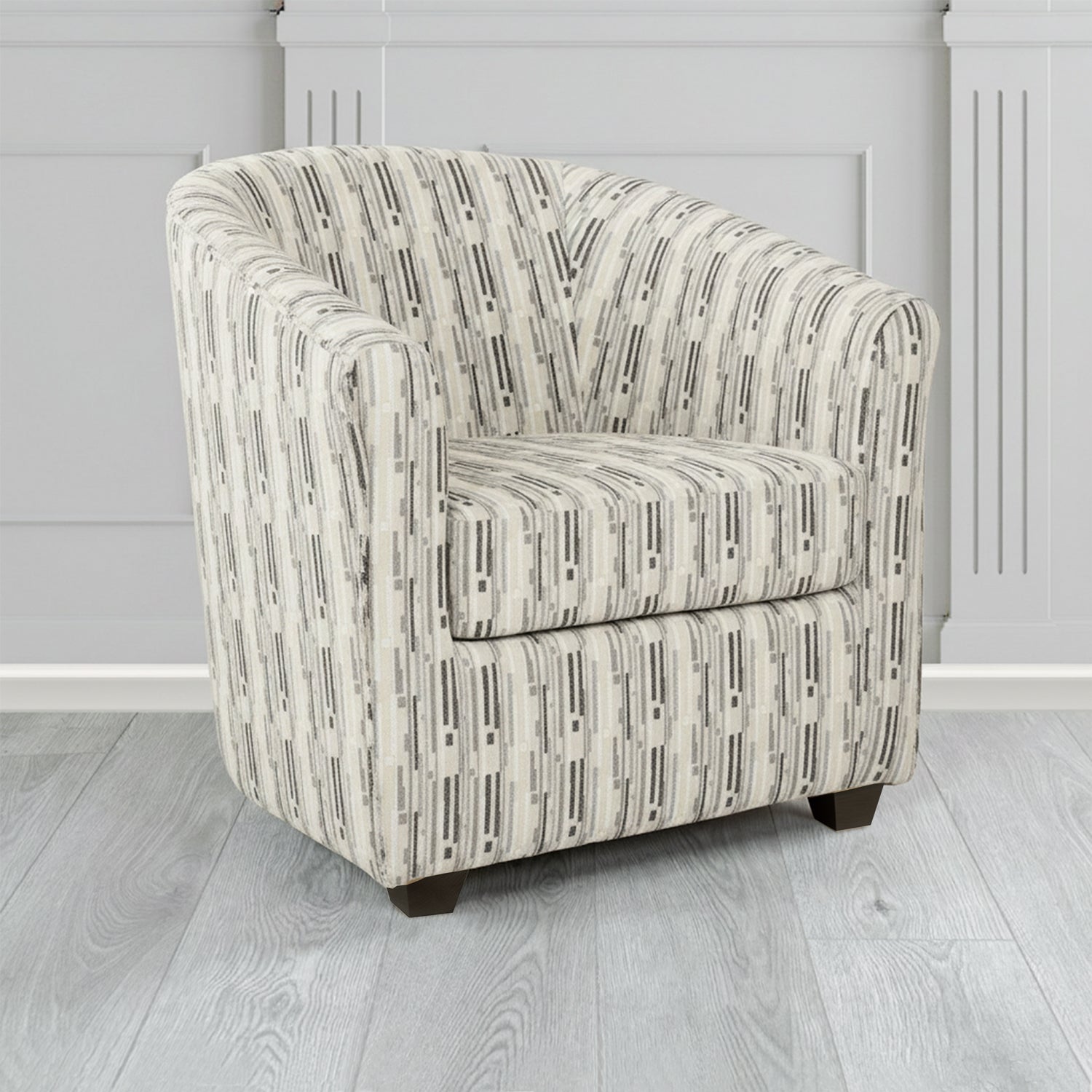 Cannes Tub Chair in Fryett's Santos Stripe Fabric