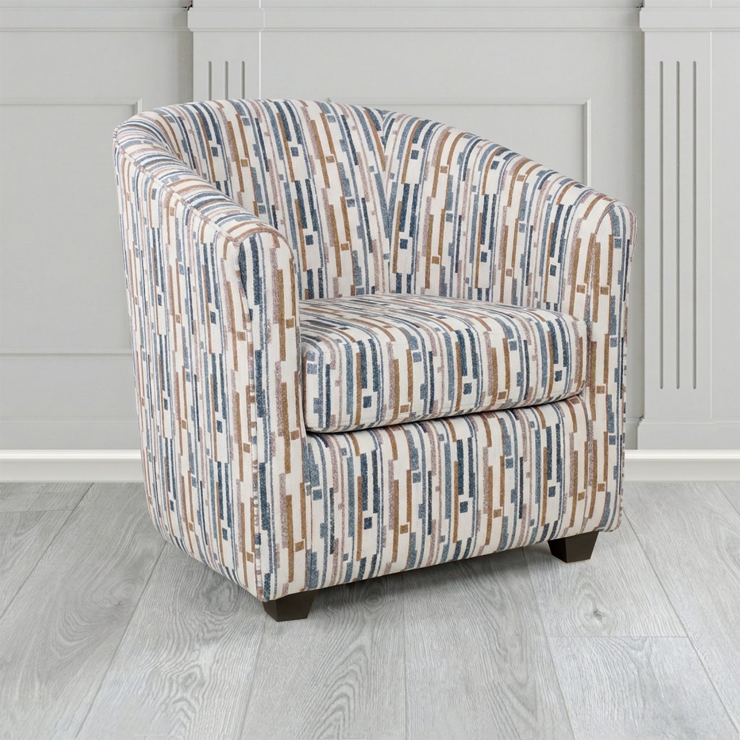Cannes Tub Chair in Fryett's Santos Stripe Fabric