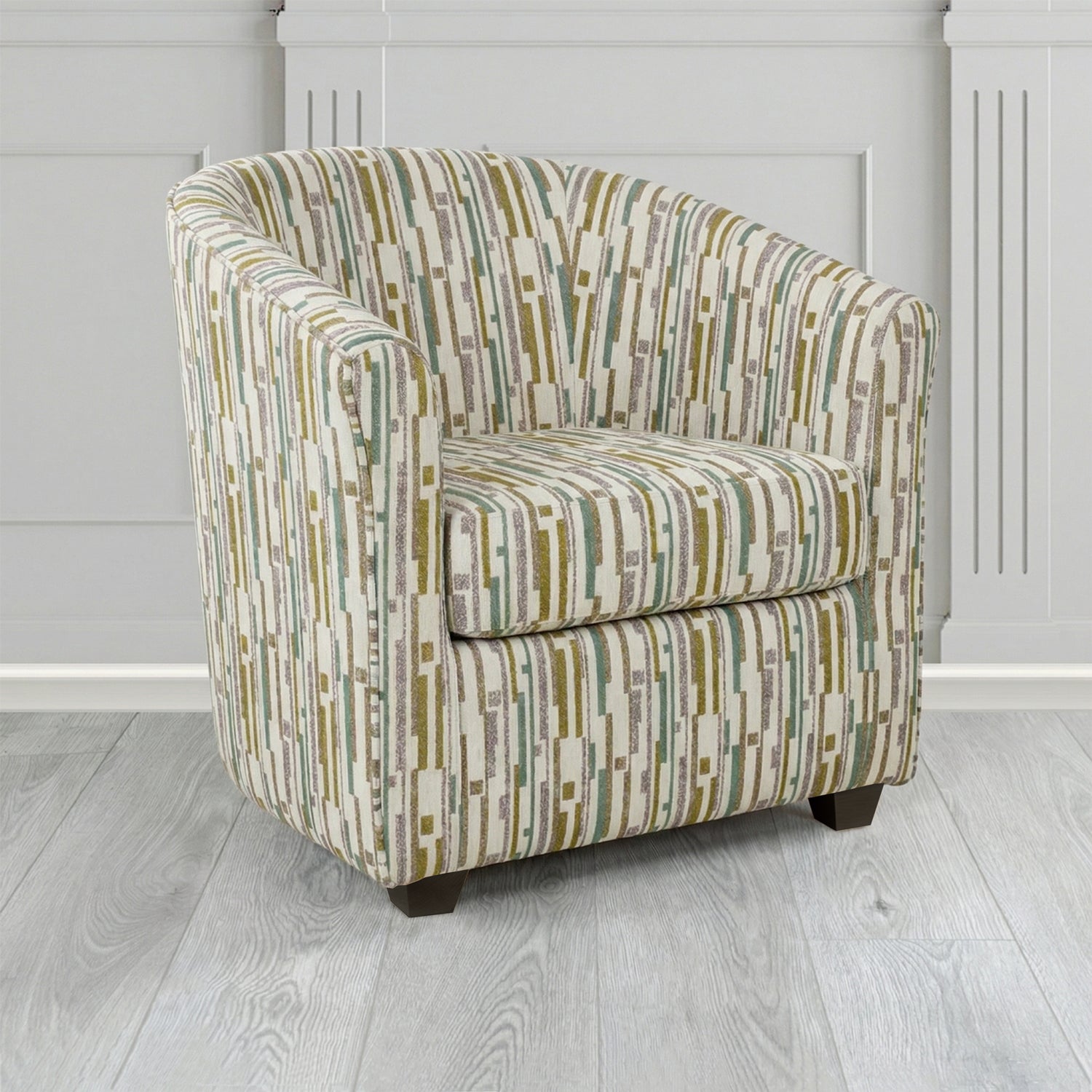 Cannes Tub Chair in Fryett's Santos Stripe Fabric