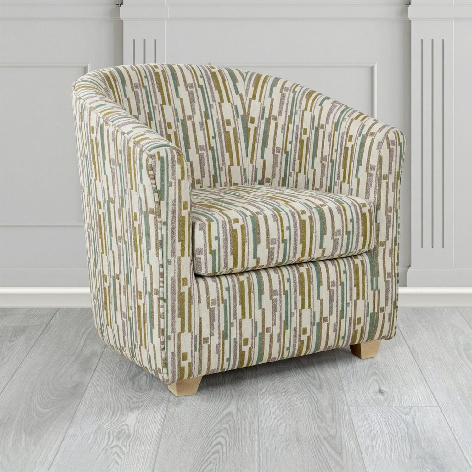 Cannes Tub Chair in Fryett's Santos Stripe Fabric