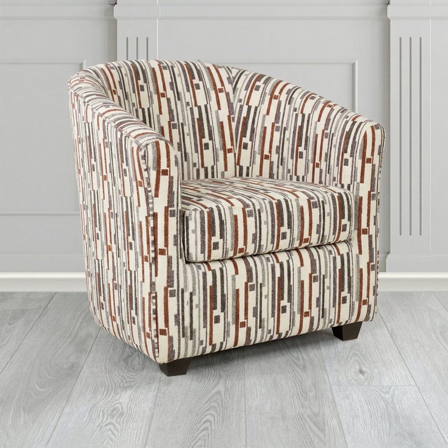 Cannes Tub Chair in Fryett's Santos Stripe Fabric
