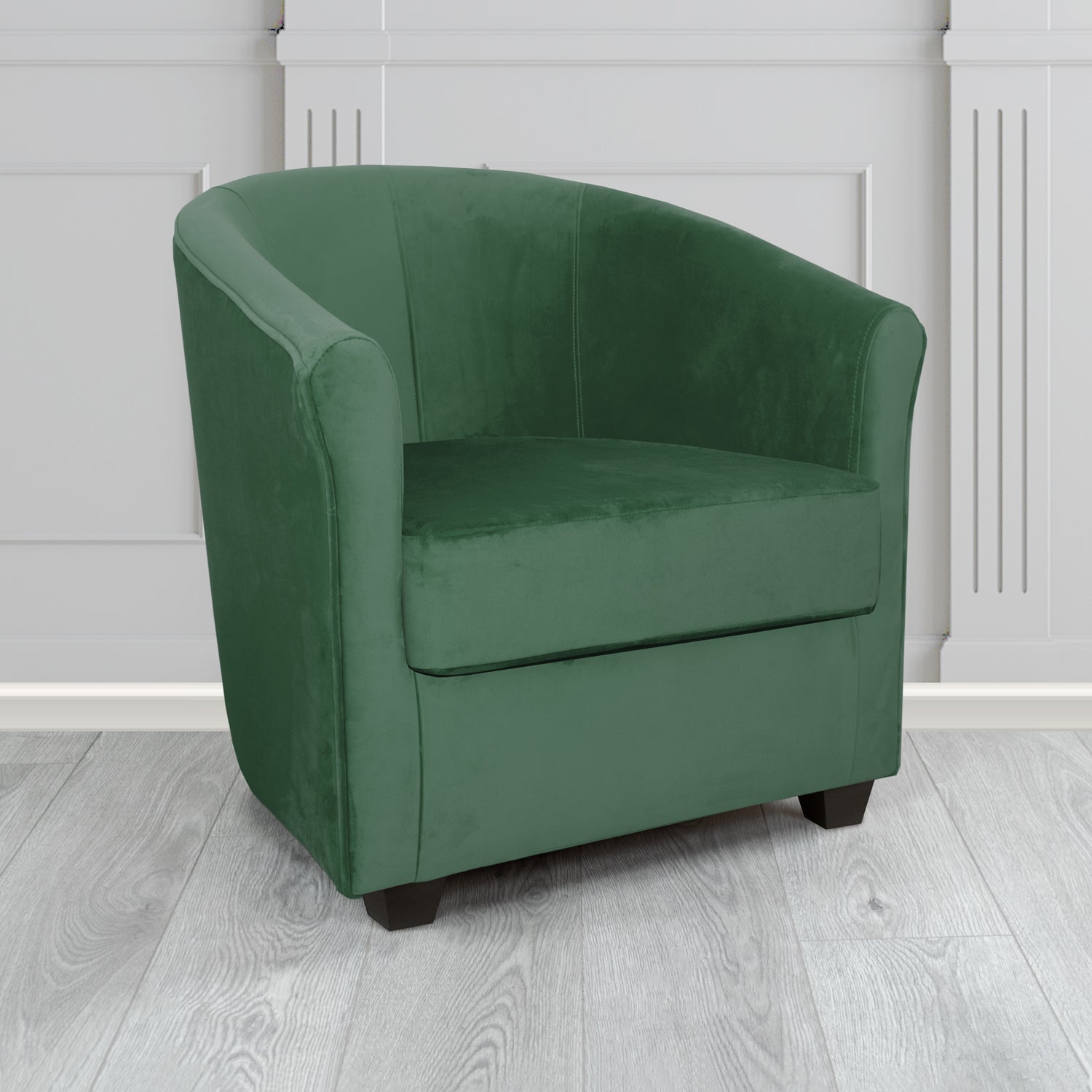 Cannes Tub Chair in Zinc Textile Z Suede Crib 5 Faux Suede Fabric
