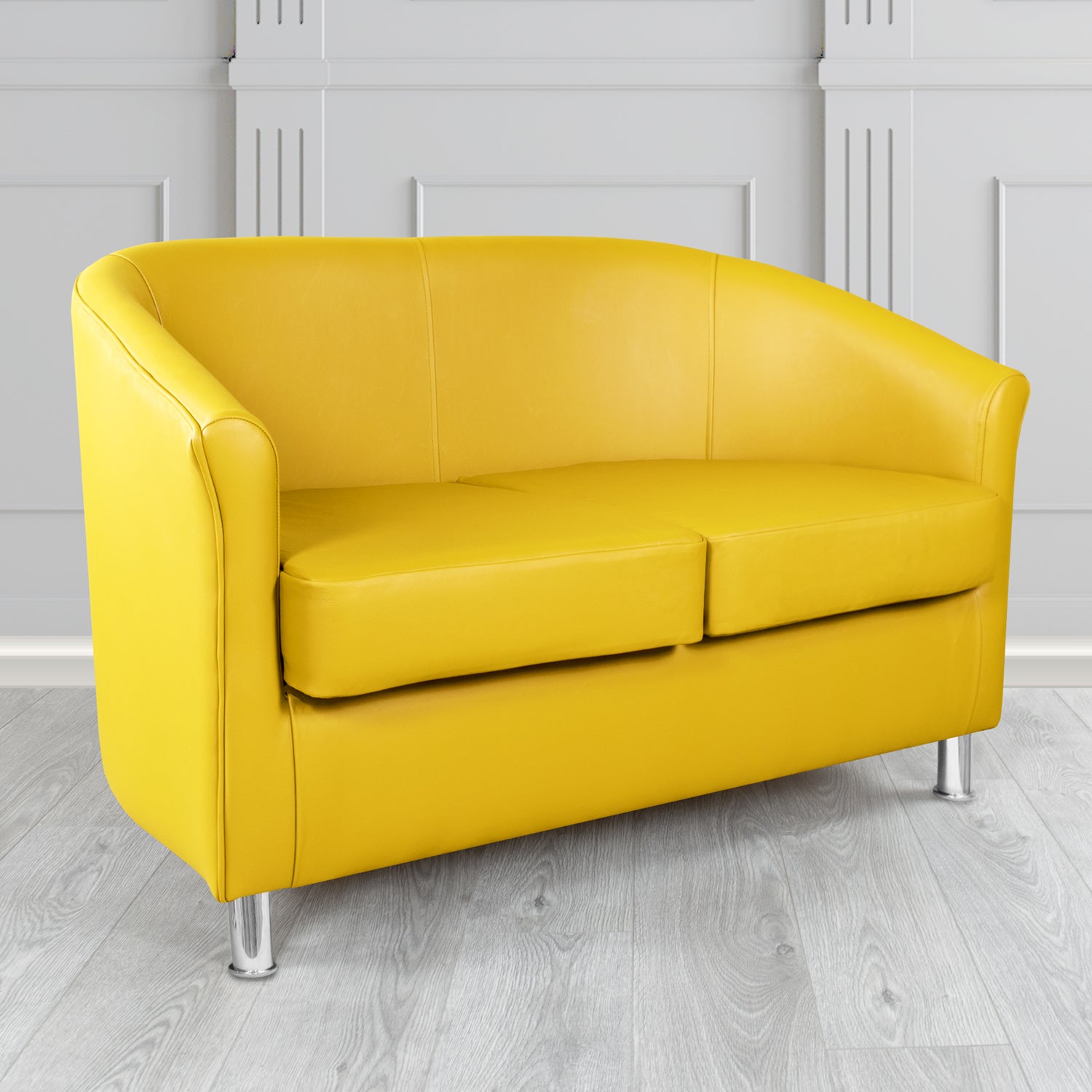 Como 2 Seater Tub Sofa in Memphis Antimicrobial Crib 5 Contract Faux Leather