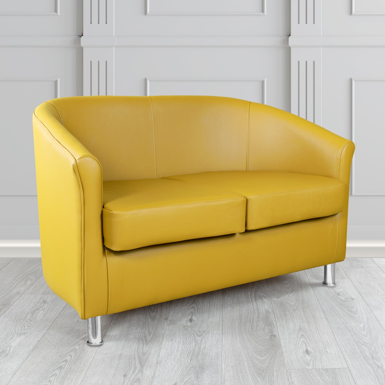 Como 2 Seater Tub Sofa in Maximo Mellow MAX3397 Antimicrobial Crib 5 Contract Faux Leather
