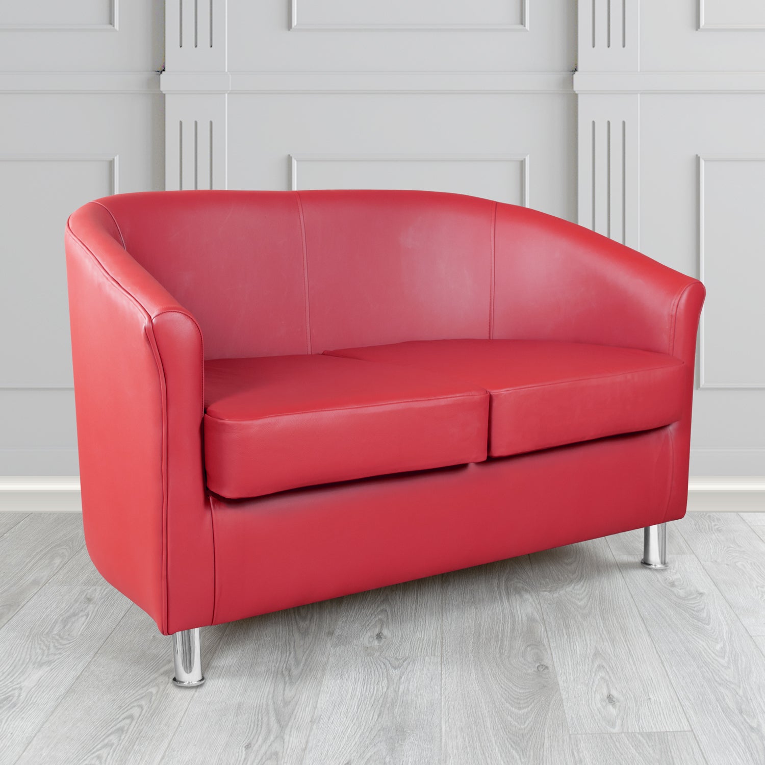 Como 2 Seater Tub Sofa in Maximo Royal MAX3399 Antimicrobial Crib 5 Contract Faux Leather
