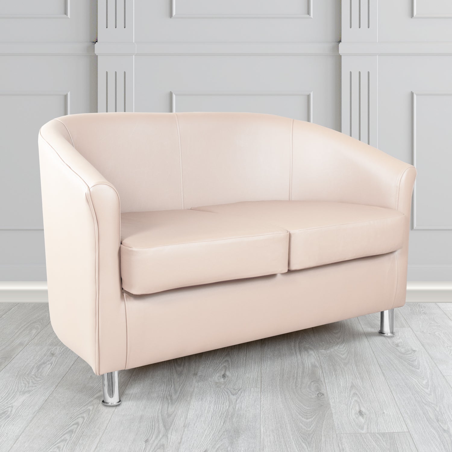Como 2 Seater Tub Sofa in Vele Rose Crib 5 Genuine Leather