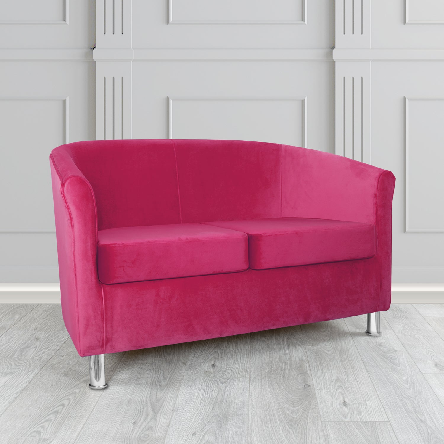 Como 2 Seater Tub Sofa in Warwick Plush Peony Velvet Fabric