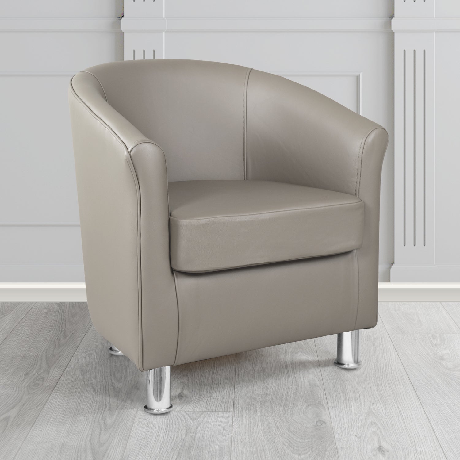 Como Maximo Taupe MAX3389 Antimicrobial Crib 5 Contract Faux Leather Tub Chair