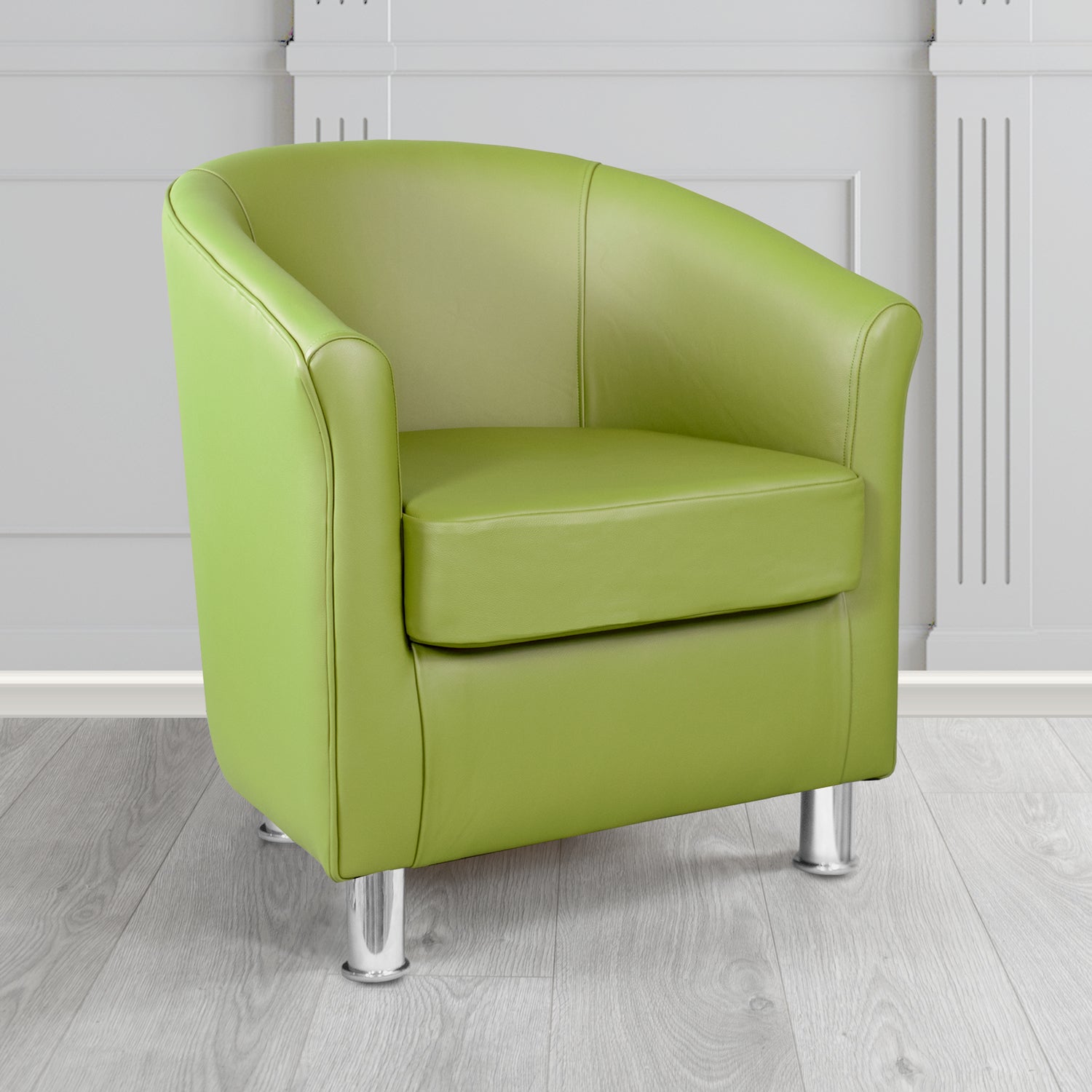 Como Maximo Lime MAX3395 Antimicrobial Crib 5 Contract Faux Leather Tub Chair