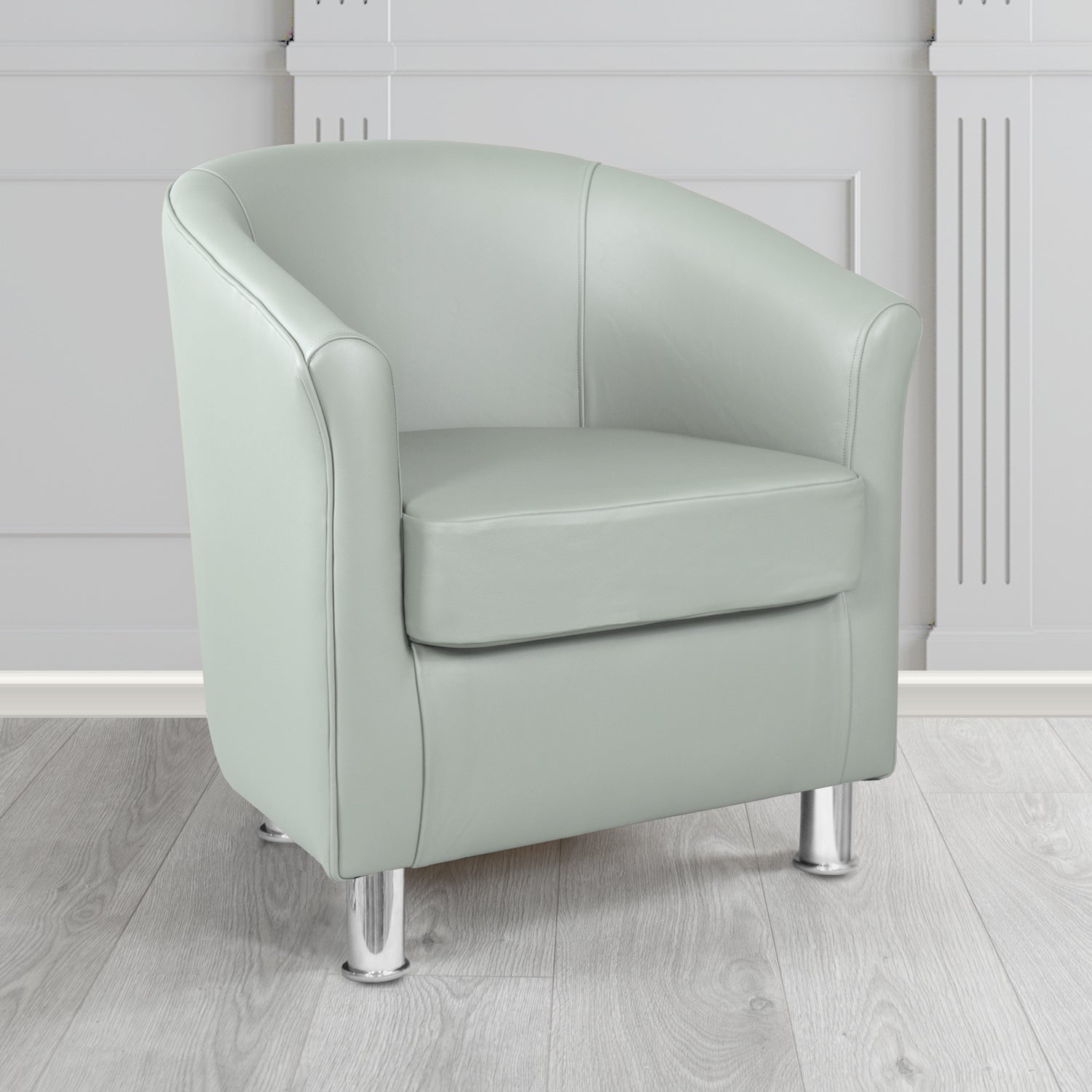 Como Maximo Silver MAX3404 Antimicrobial Crib 5 Contract Faux Leather Tub Chair