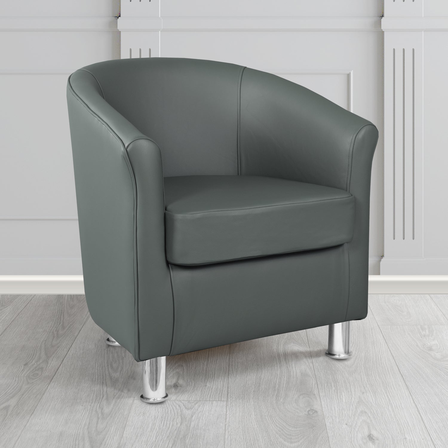 Como Maximo Grey MAX3407 Antimicrobial Crib 5 Contract Faux Leather Tub Chair