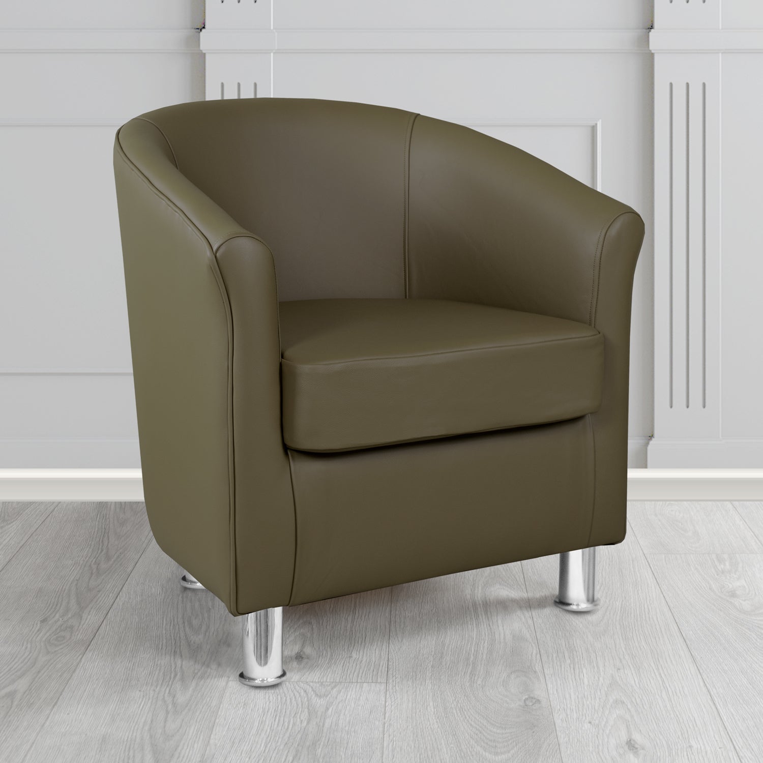 Como Tub Chair in Vele Bracken Crib 5 Genuine Leather