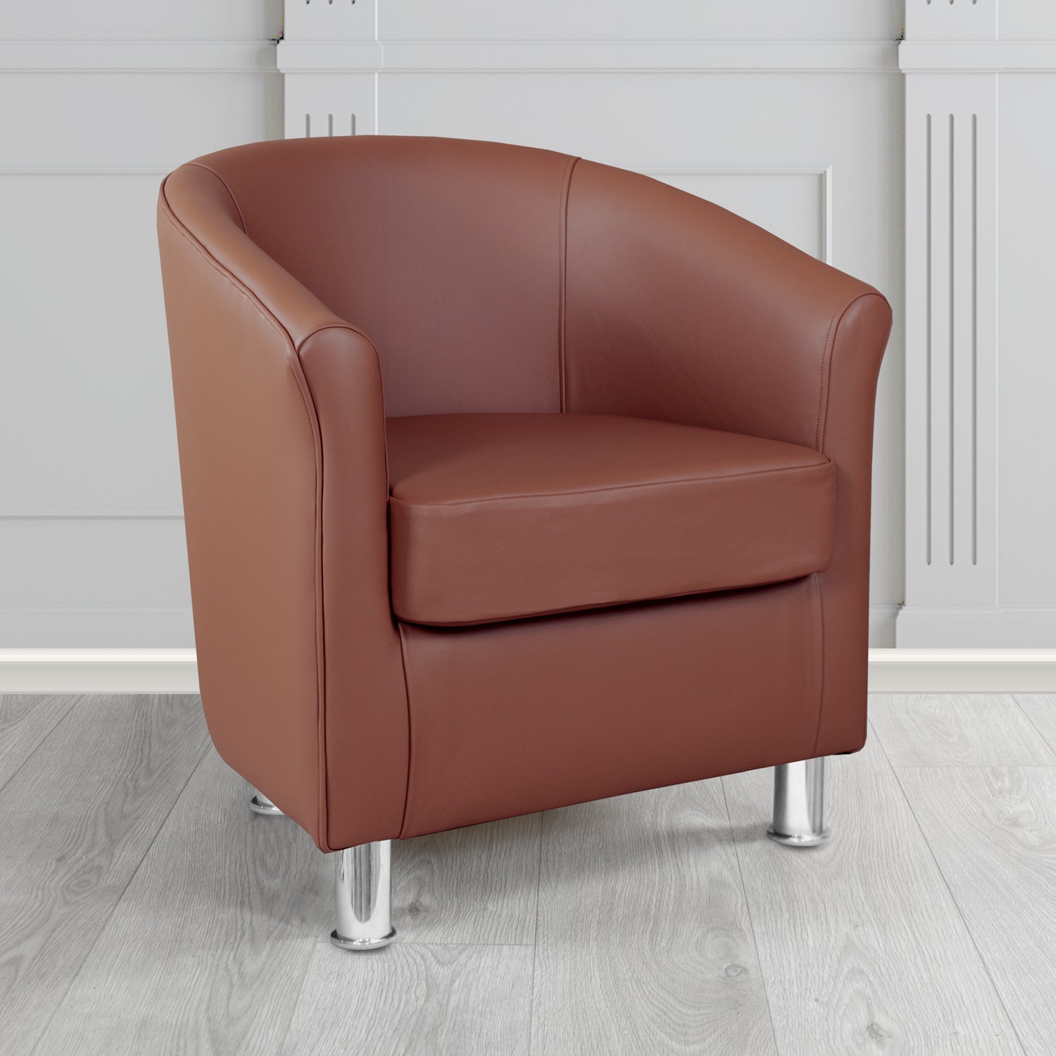 Como Tub Chair in Vele Brunastra Crib 5 Genuine Leather