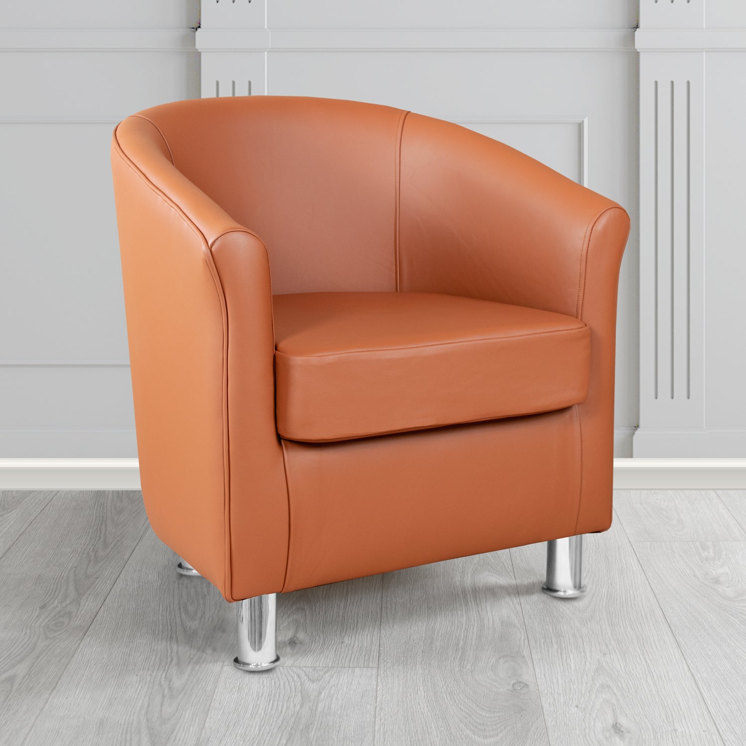 Como Tub Chair in Vele Jasper Crib 5 Genuine Leather