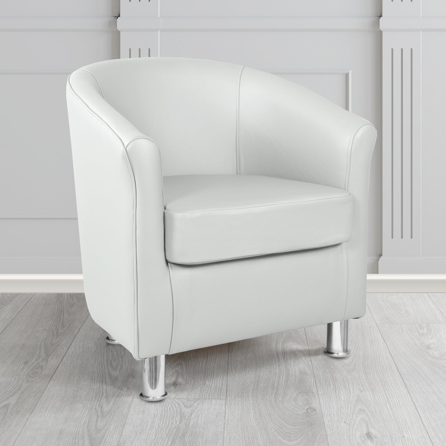 Como Tub Chair in Vele Snowflake Crib 5 Genuine Leather