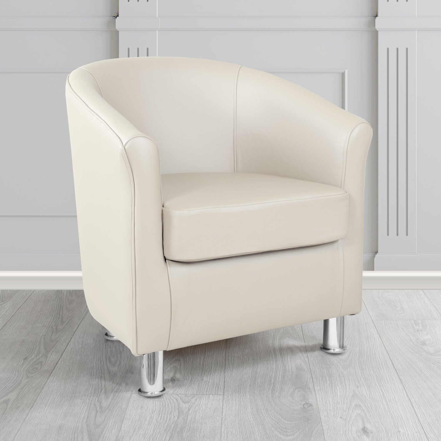 Como Tub Chair in Vele Straw Crib 5 Genuine Leather