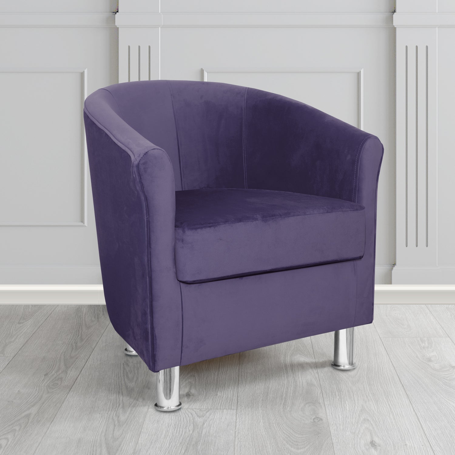 Como Tub Chair in Warwick Plush Amethyst Velvet Fabric