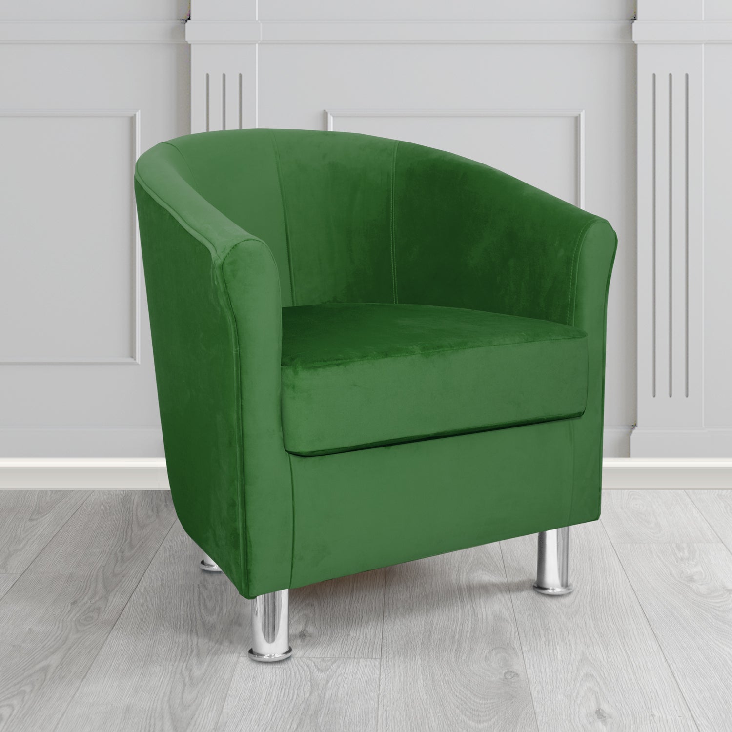 Como Tub Chair in Warwick Plush Conifer Velvet Fabric