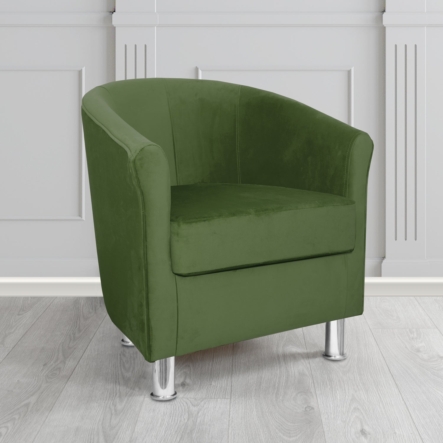 Como Tub Chair in Warwick Plush Fern Velvet Fabric