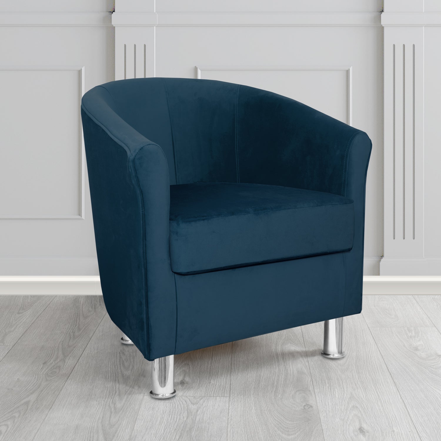 Como Tub Chair in Warwick Plush Indigo Velvet Fabric