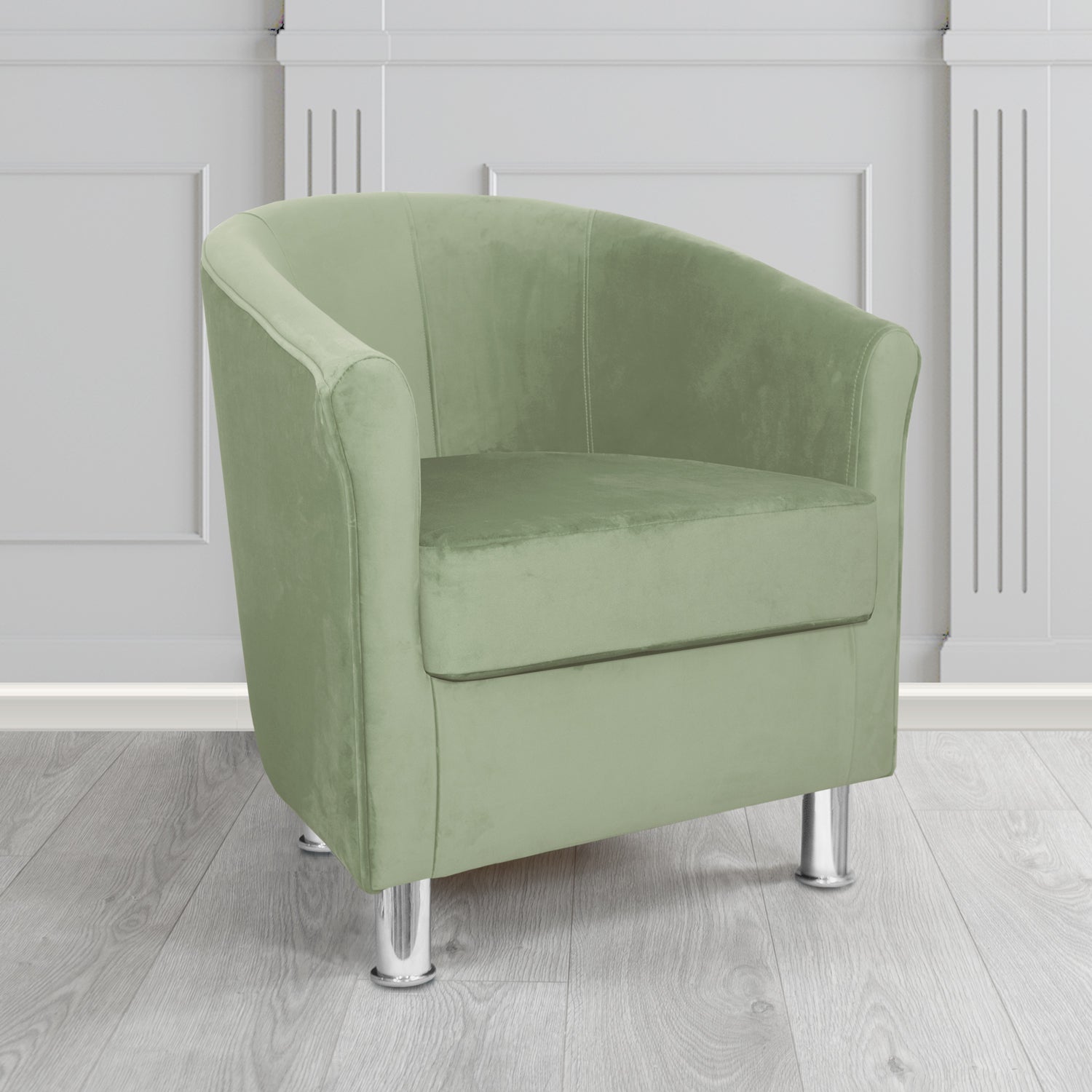 Como Tub Chair in Warwick Plush Lichen Velvet Fabric