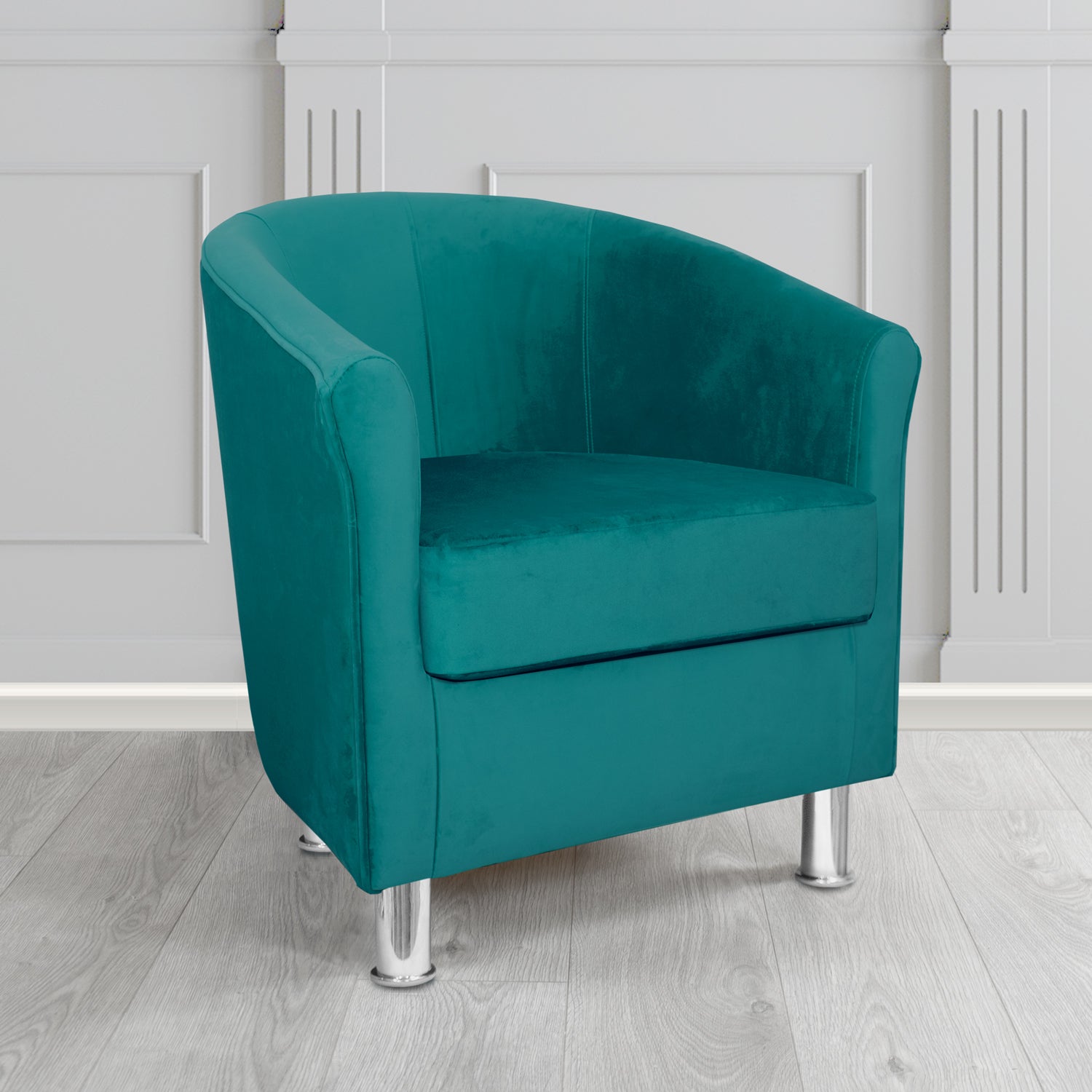 Como Tub Chair in Warwick Plush Mallard Velvet Fabric